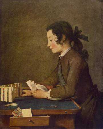 Jean-Baptiste-Siméon Chardin, The Card Castle (Le Château de Cartes), Washington, National Gallery of Art.